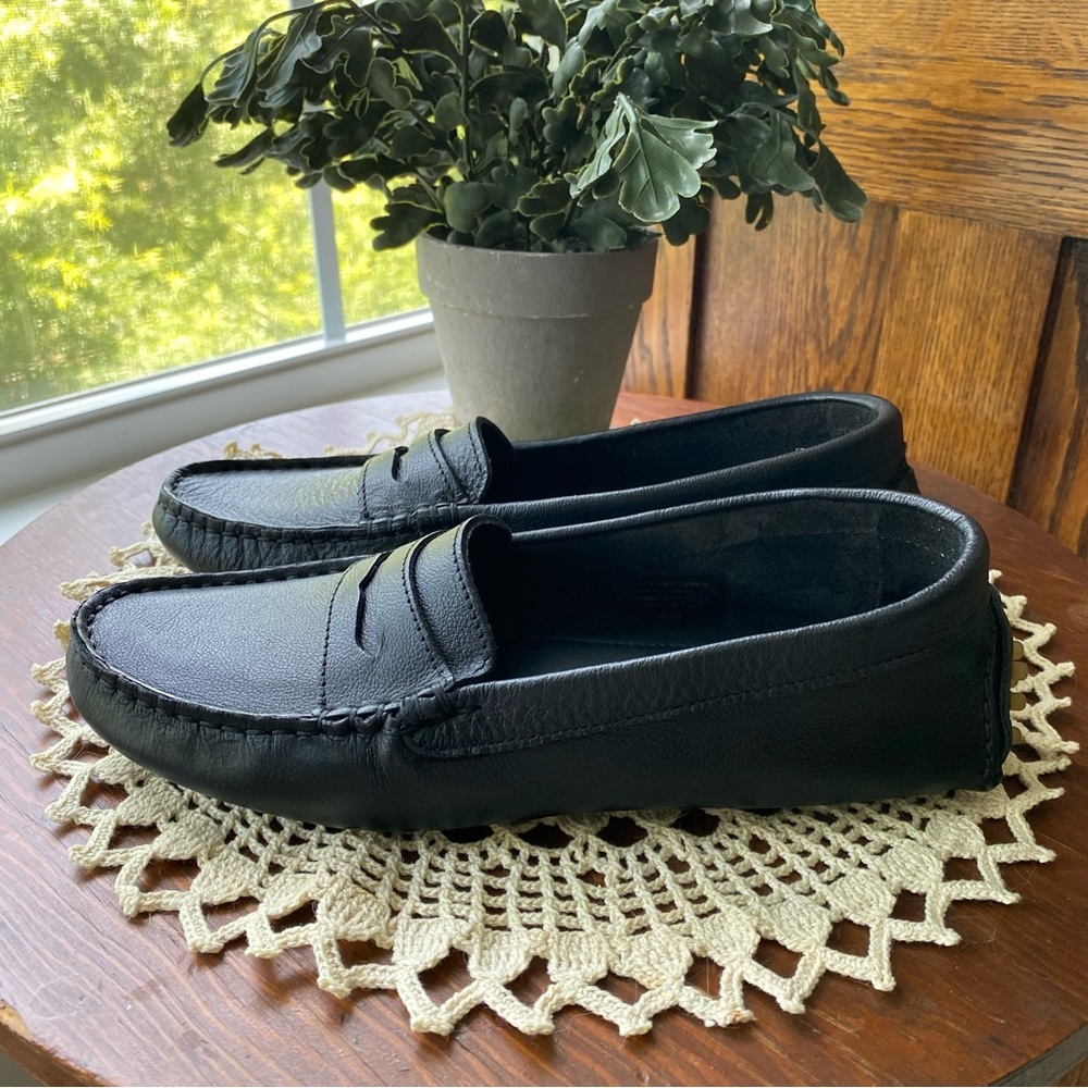 NEW Coach Womans Black Leather Loafers Size 8 NWT Made in Italy